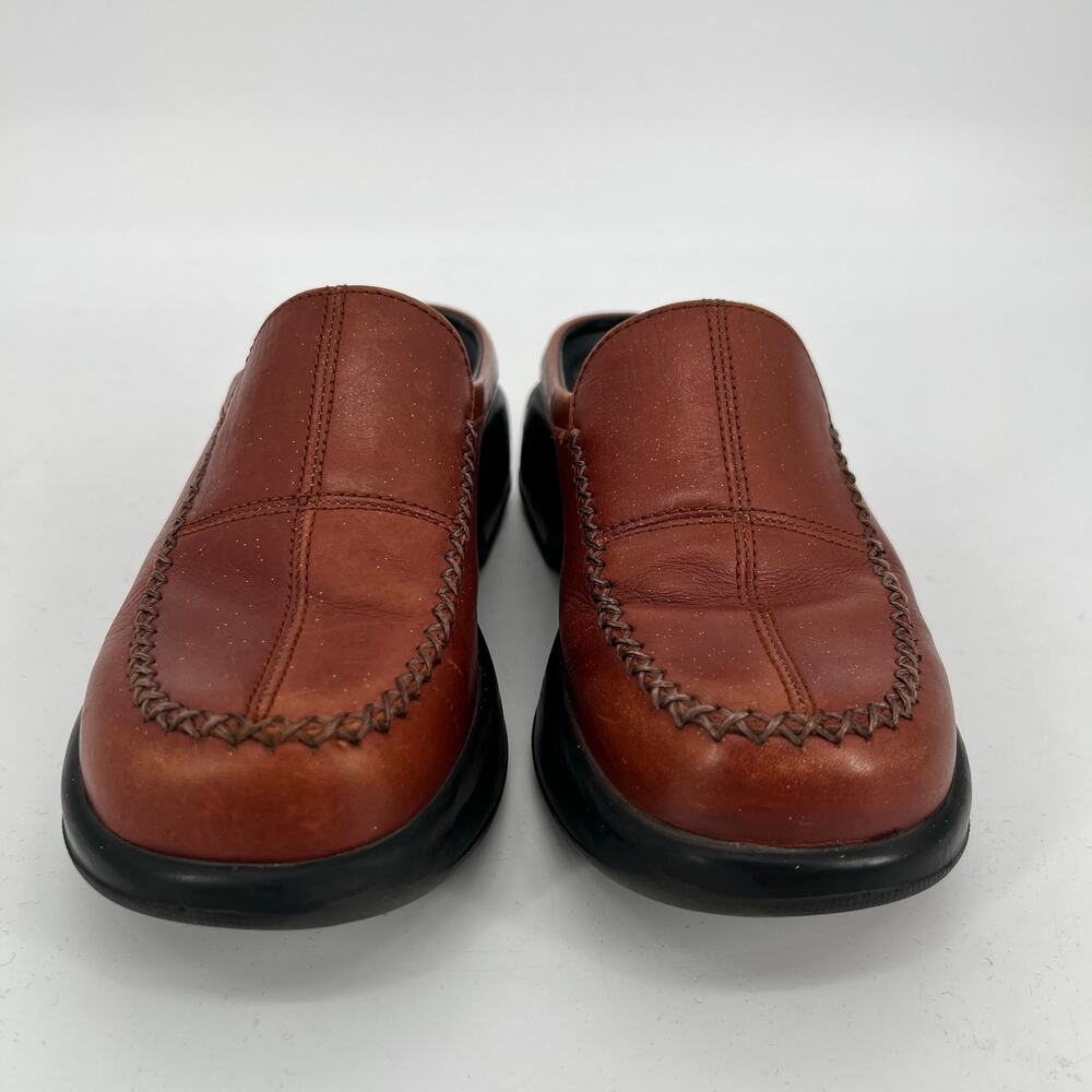 Vintage Y2K Dansko Mule Clog Women EU 39 US 8.5-9 Cognac Brown Leather FLAW READ - Picture 2 of 11